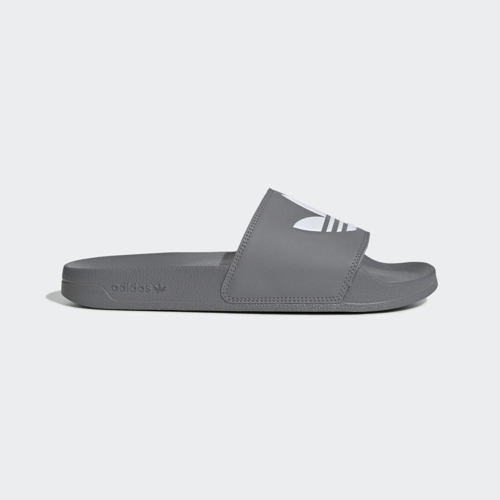 Adidas Men's Adilette Lite Slides Grey/White Ireland FU7592